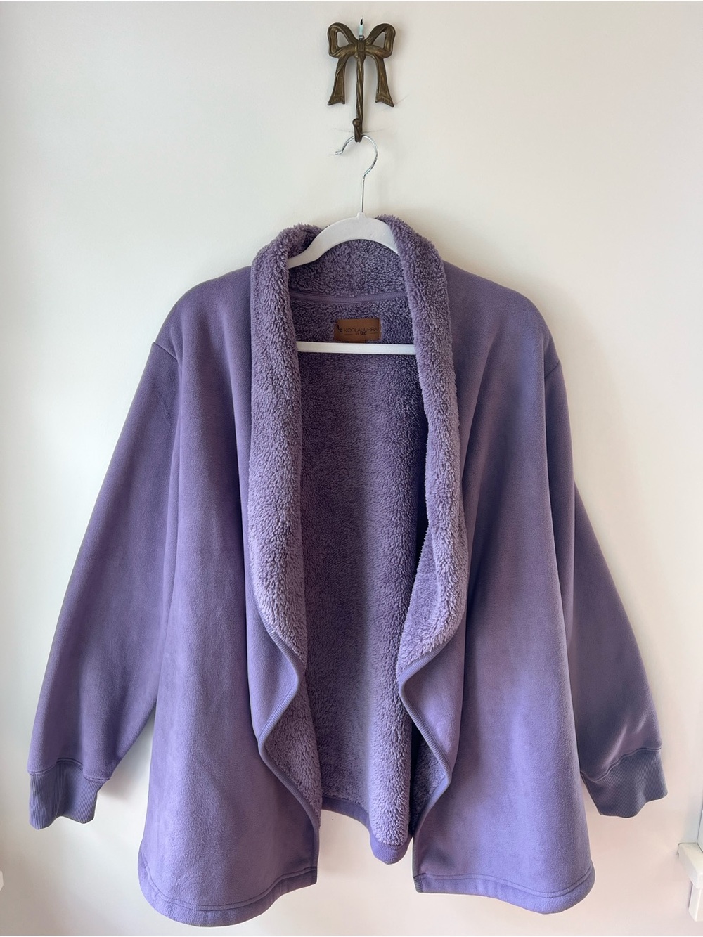 Koolaburra by UGG Faux Fur Fleece Jacket Lavender Purple Full Zip 1X